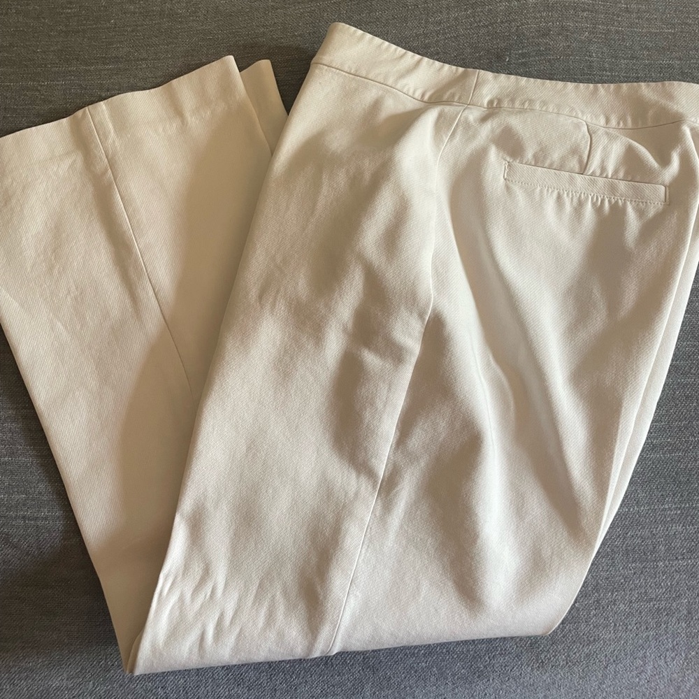Kate Spade white wide leg cropped pants EUC